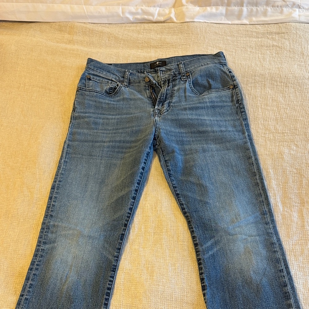 7 For All Mankind Blue Slim Men Jeans